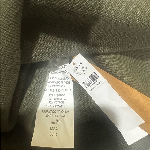 Osklen Men’s Olive Green Knit Sweater With Full Zipper Size Small New With Tags! - Picture 12 of 12